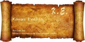 Kavas Evelin névjegykártya